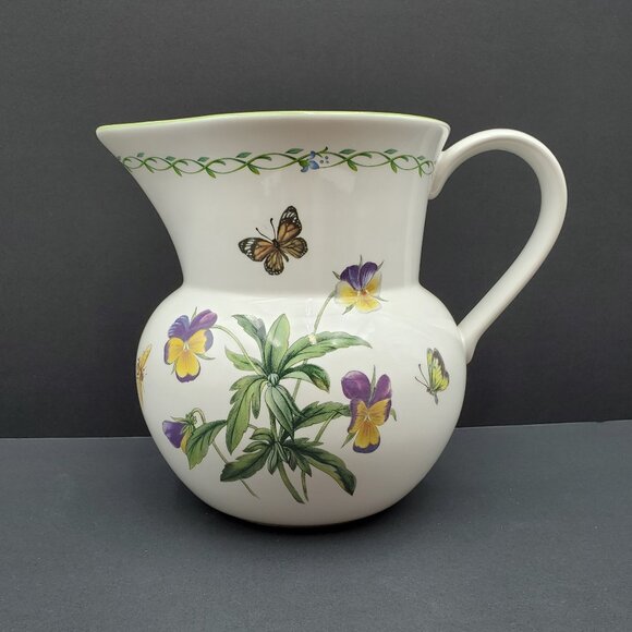 Studio Nova Garden Bloom Pitcher Floral Butterfly 60 Oz Pitcher - Picture 3 of 9